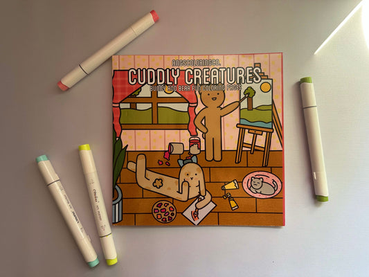 Cuddly Creatures: Bunny and Bear Fun Coloring Book