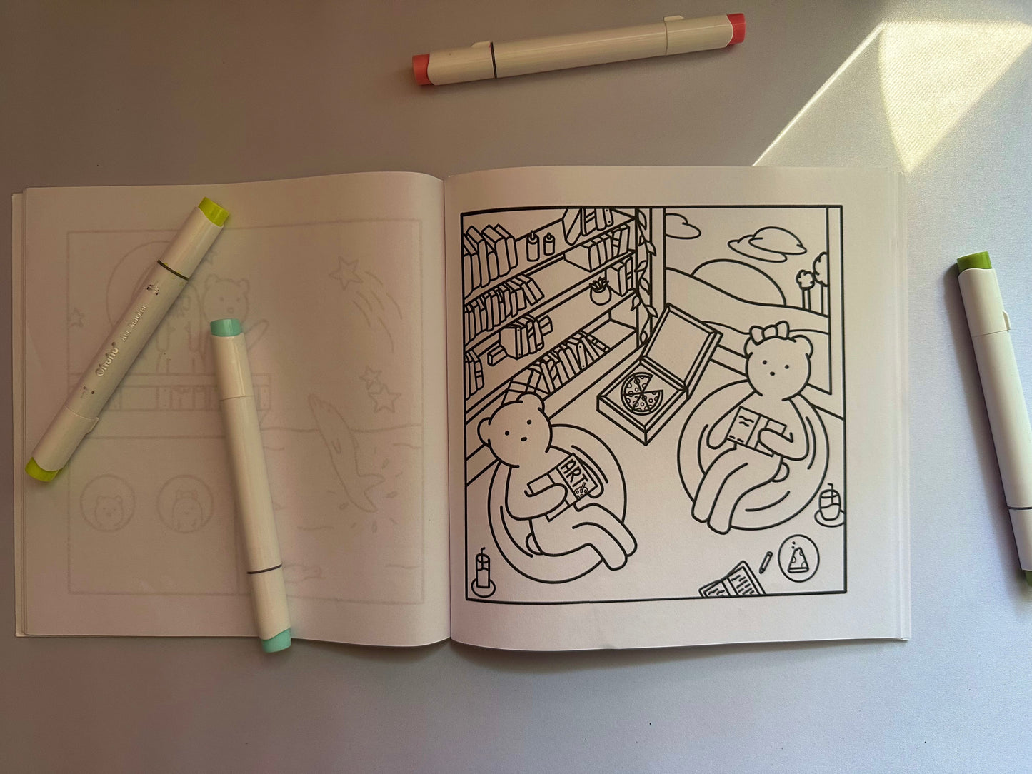Cuddly Creatures: Bunny and Bear Fun Coloring Book