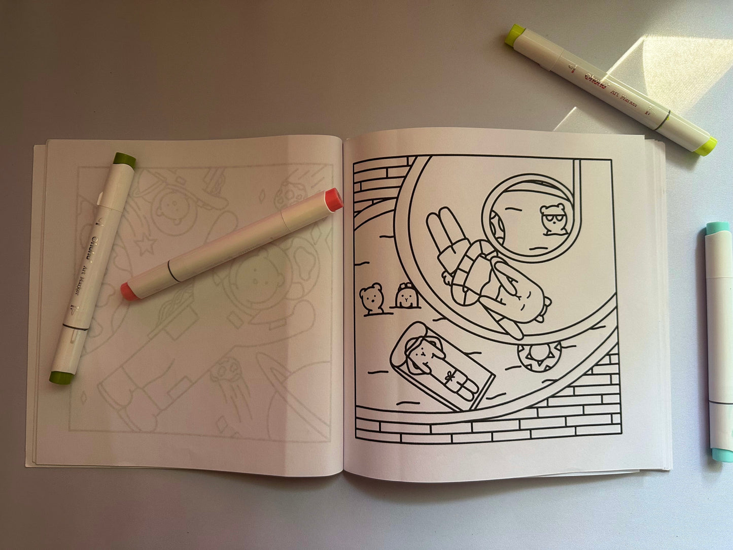 Cuddly Creatures: Bunny and Bear Fun Coloring Book