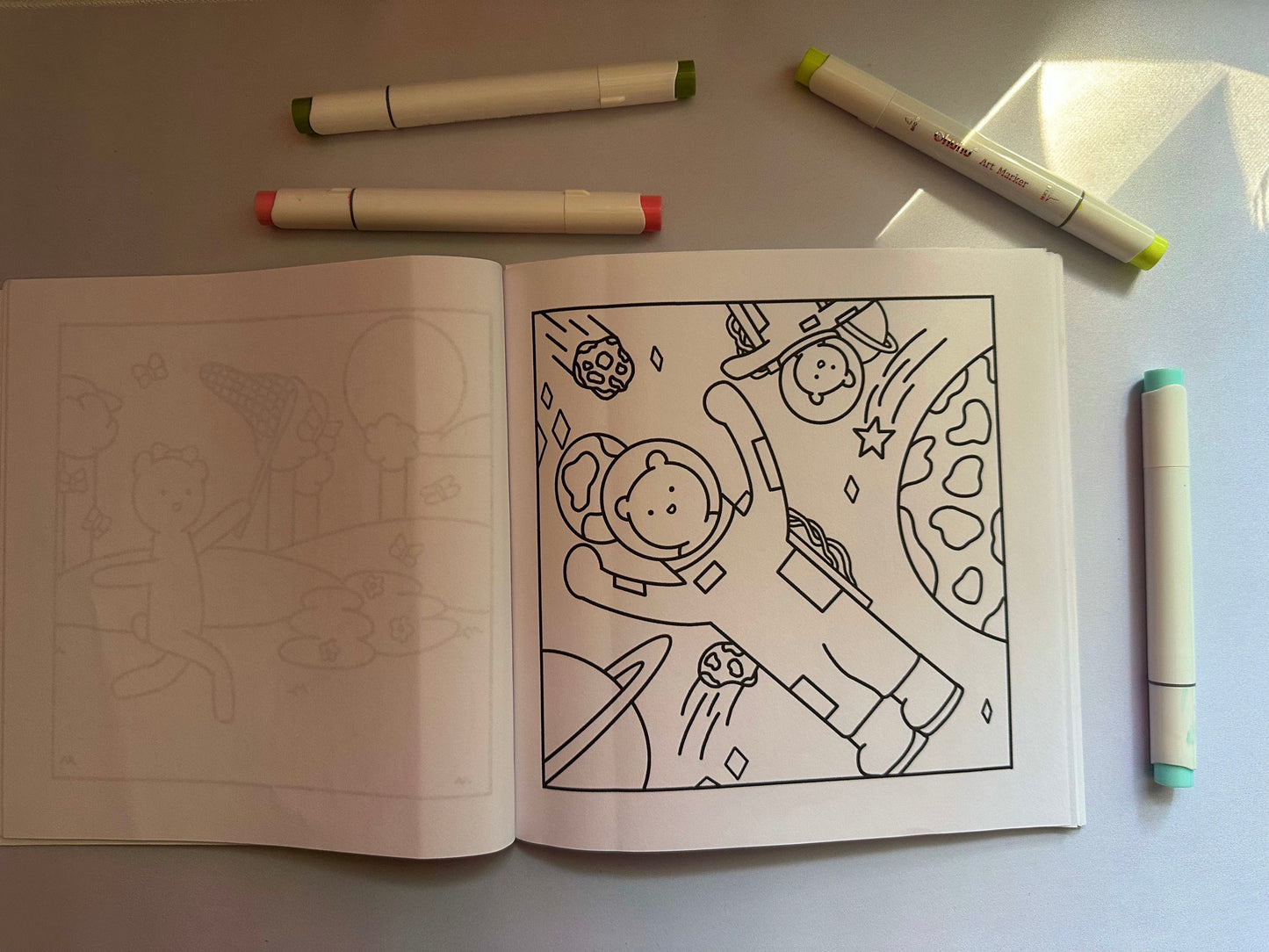 Cuddly Creatures: Bunny and Bear Fun Coloring Book