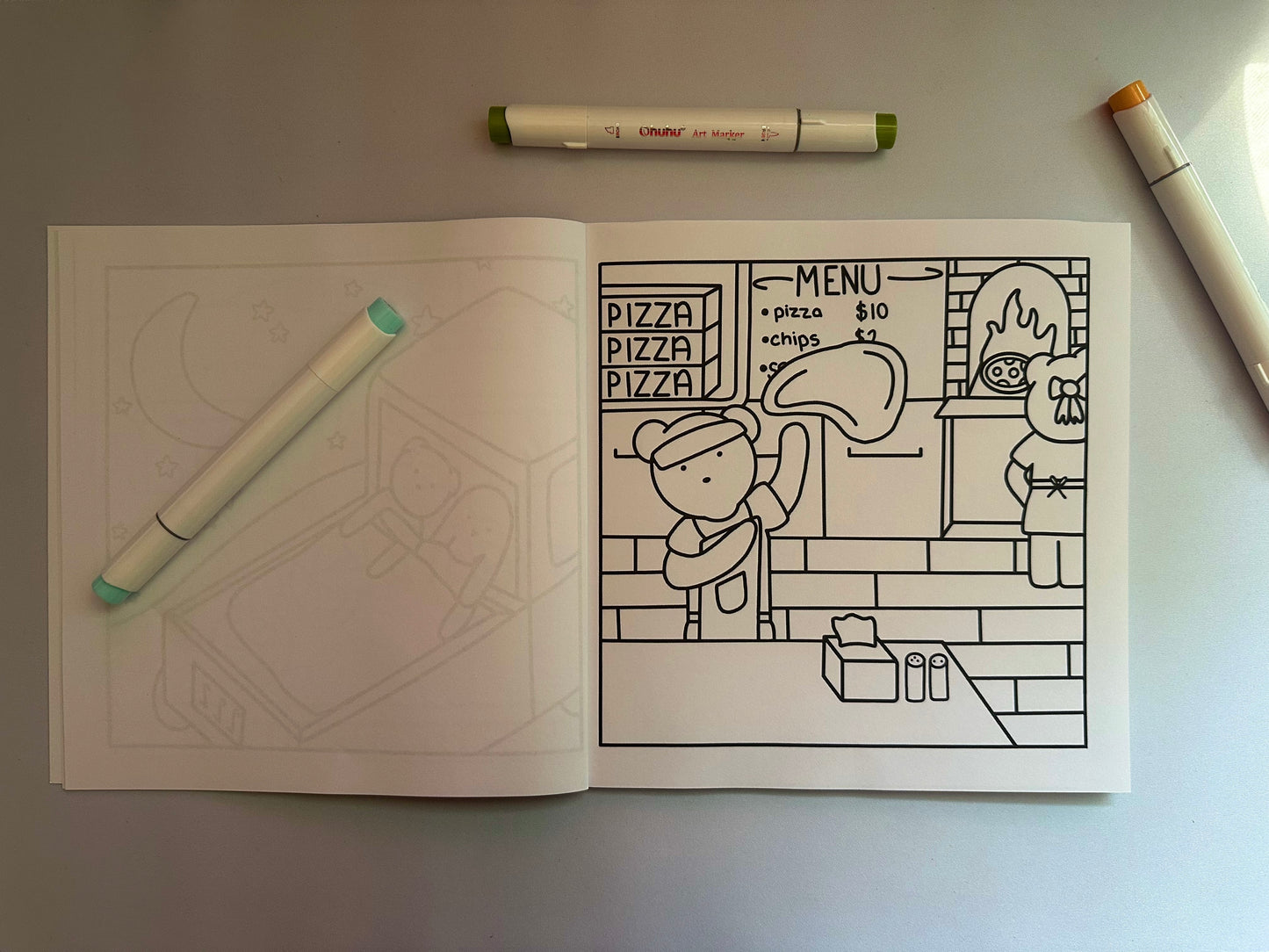 Cuddly Adventures: Bunny and Bear Fun Coloring Book