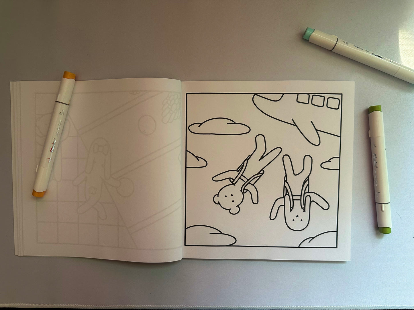 Cuddly Adventures: Bunny and Bear Fun Coloring Book